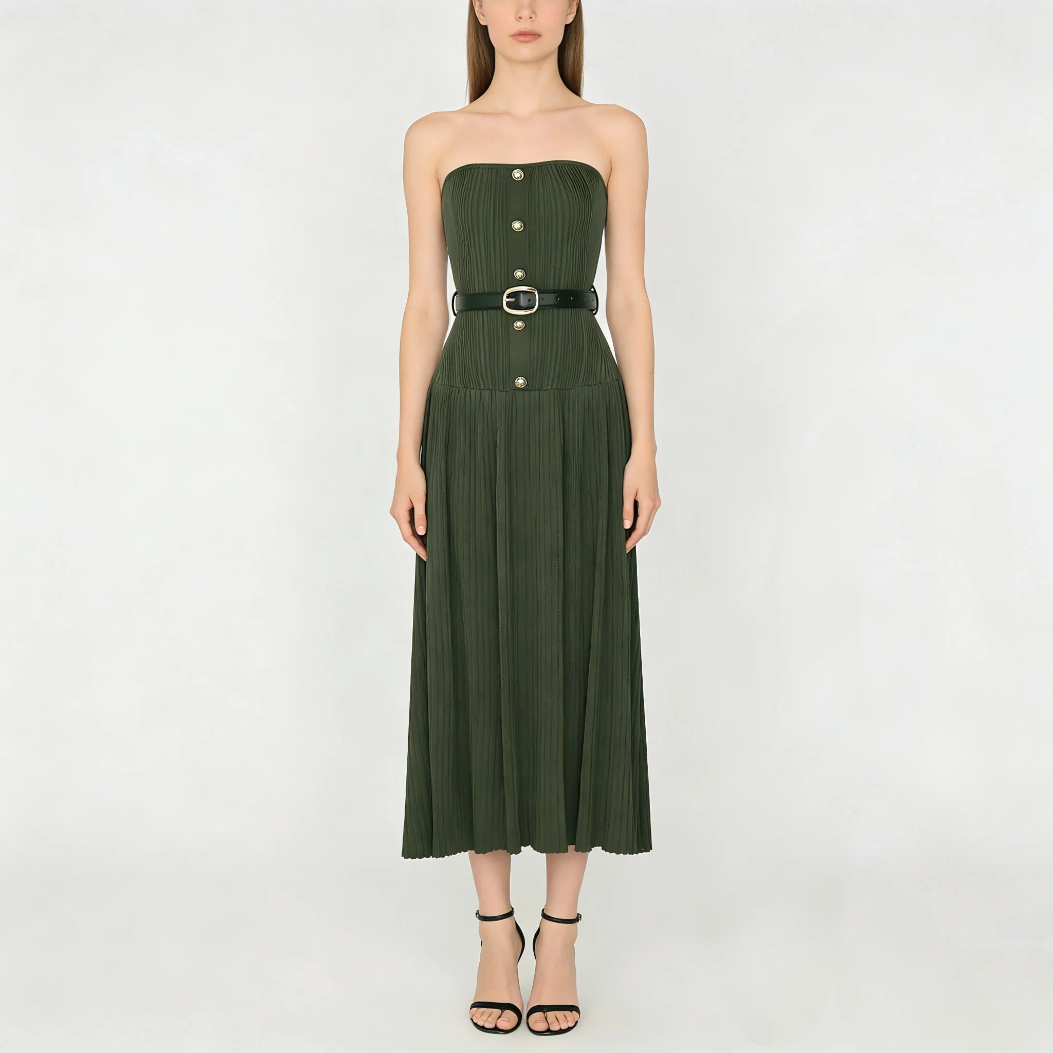 Vestido Longo com Cinto