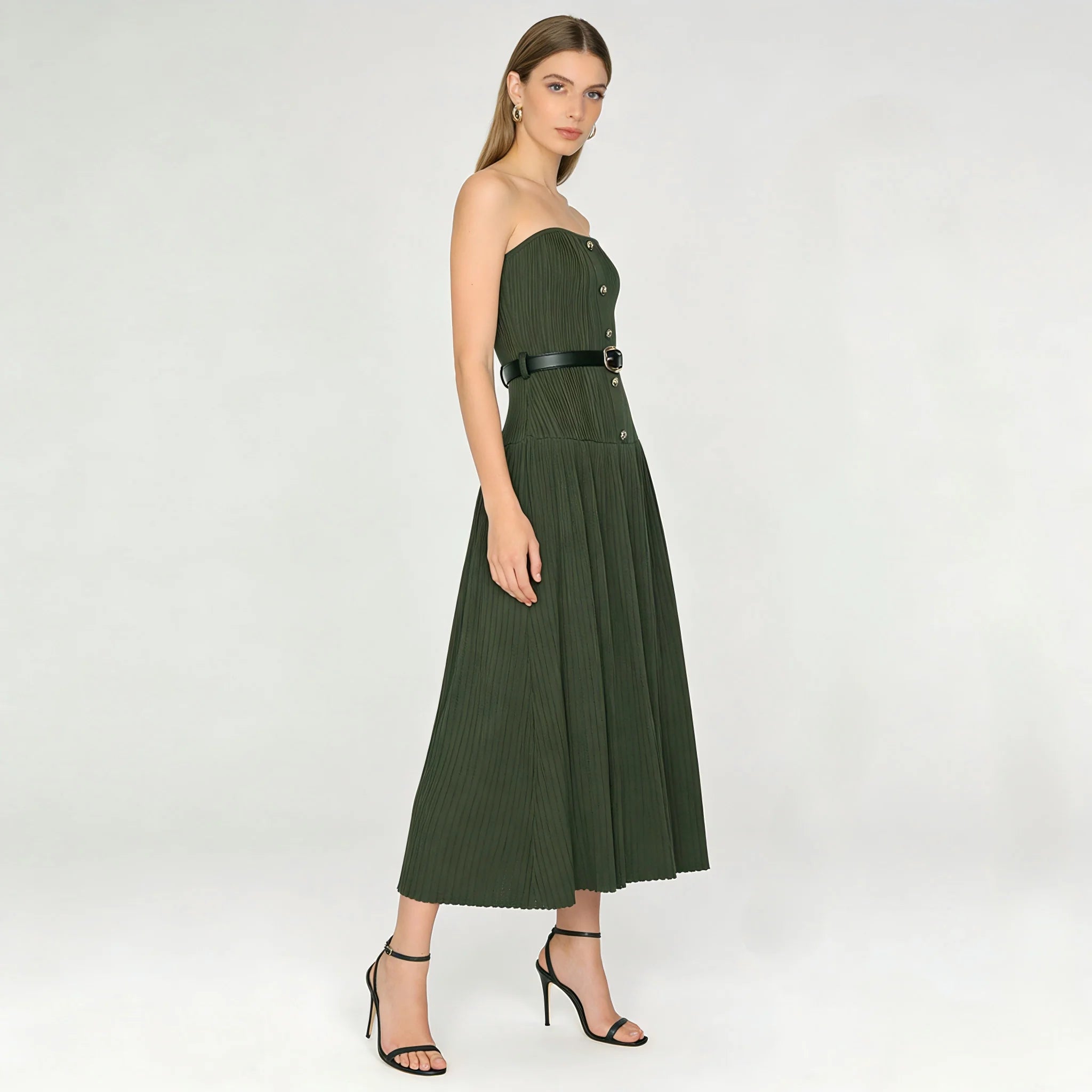 Vestido Longo com Cinto