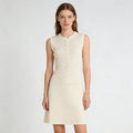 Vestido com Mescla de Linho