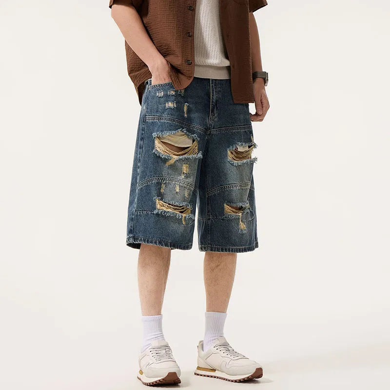 Calção Jeans Rasgado